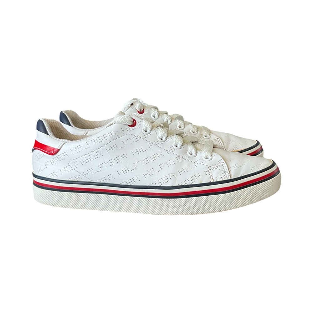 Tommy Hilfiger White Logo Sneakers Size 6